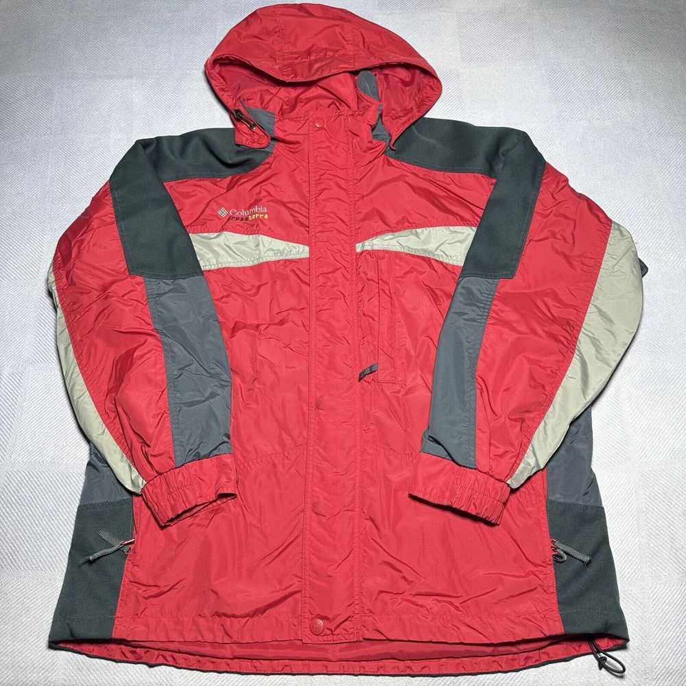 Columbia Sportswear Cross Terra CXT Red Zip Hooded Jacket Men's Size‎ Large